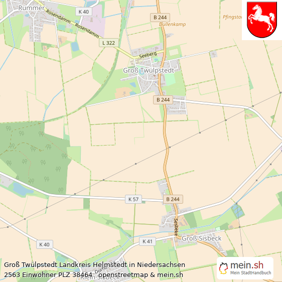 Groß Twülpstedt Landkreis Helmstedt Lageplan © Openstreetmap Contributors Groß Twülpstedt Landstadt Lageplan